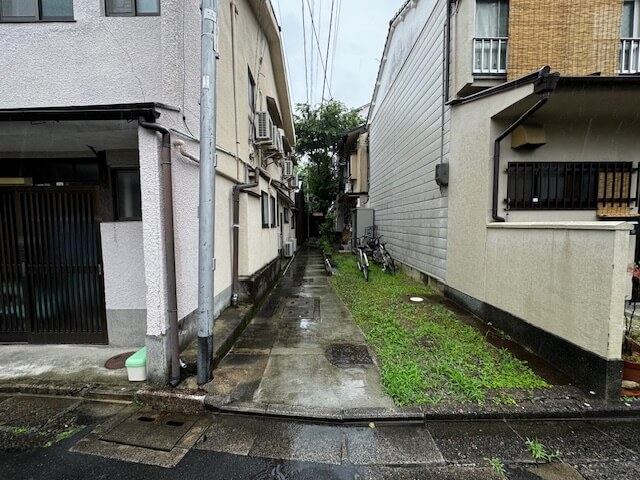 8年前に査定した聖護院の路地奥再建築不可
