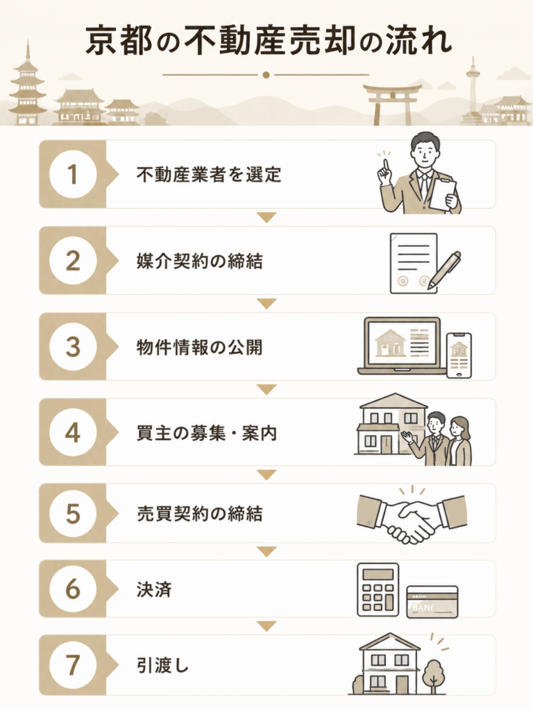 京都の不動産売却の流れ