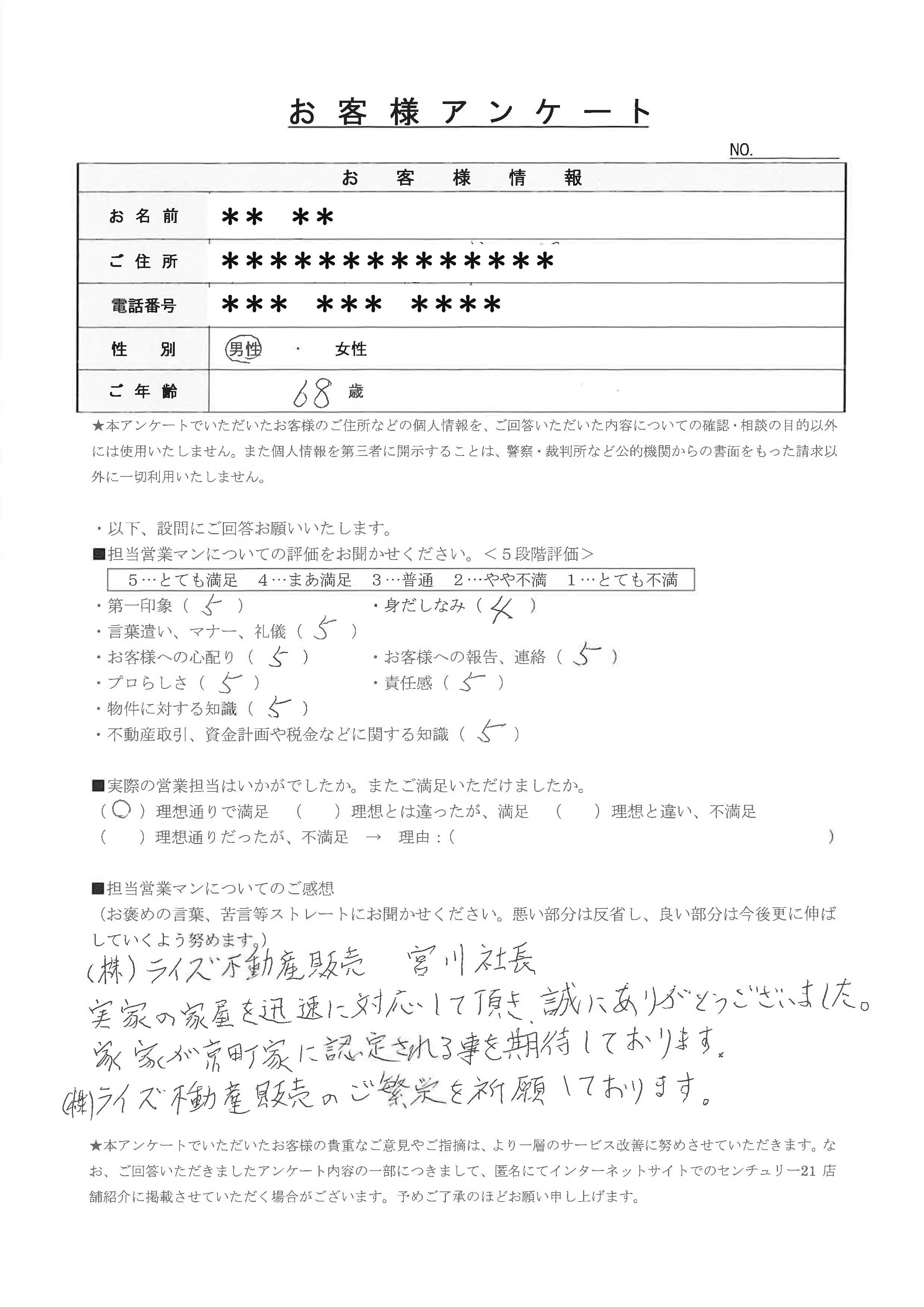 上京区 売主様|センチュリー21ライズ不動産販売
